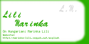 lili marinka business card